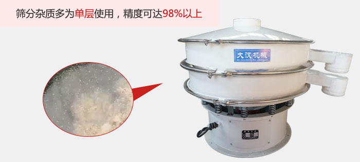塑料振動篩篩分雜質(zhì)多用與單層篩網(wǎng)使用。